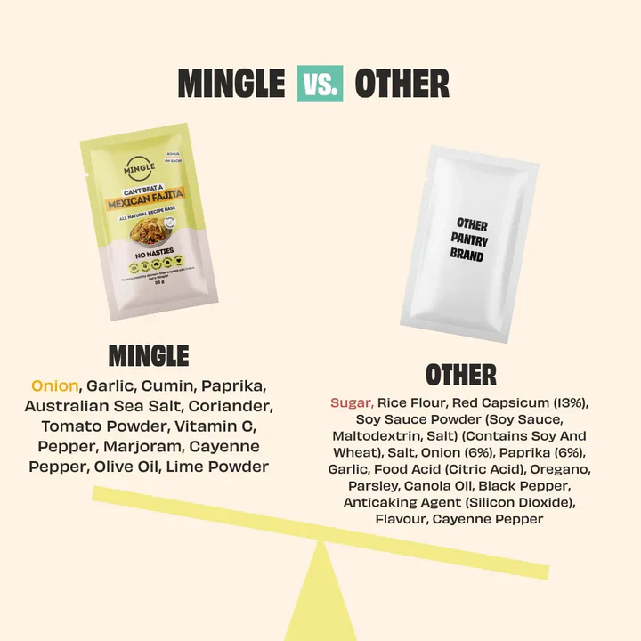 Mingle Recipe Base - Mexican Fajita 35g - Image 7